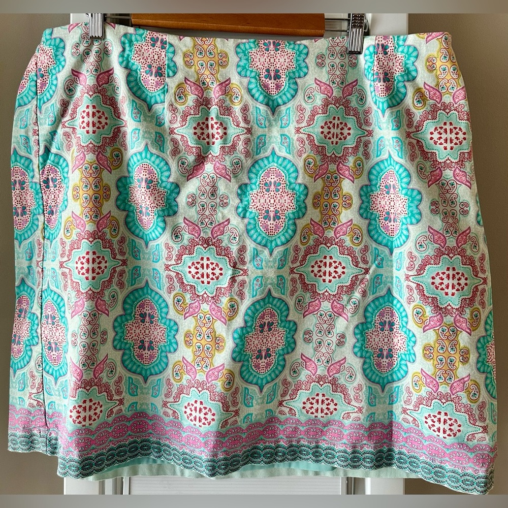 Talbots Vibrant Patterned Mini Skirt